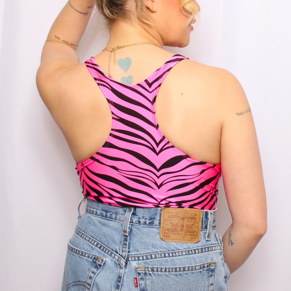 Pizzazz Animal Print Racer Back Top - Picture 4 of 7